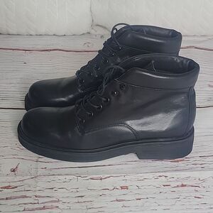 NINE WEST Black Lace Up Ankle Boots Women's Size 9.5